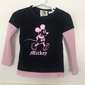 Girls size 2t Mickey layered T-shirt